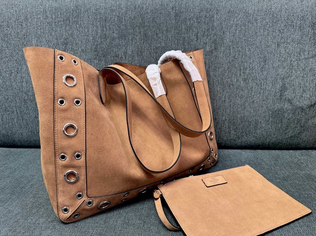 VALENTINO VLOGO velvet Shoulder Bag 3177 tan