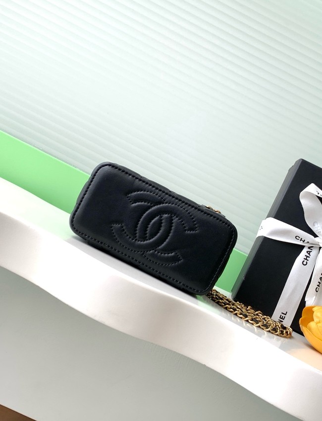 CHANEL Lambskin Vanity with Chain AP3940 black