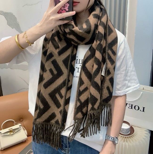 Fendi FF classic pattern cashmere scarf XT262