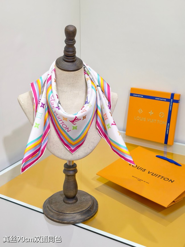 Louis Vuitton Square Scarf Silk Jacquard XT283