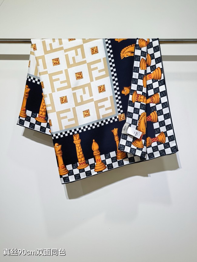 Fendi Square Scarf Silk Jacquard XT2895