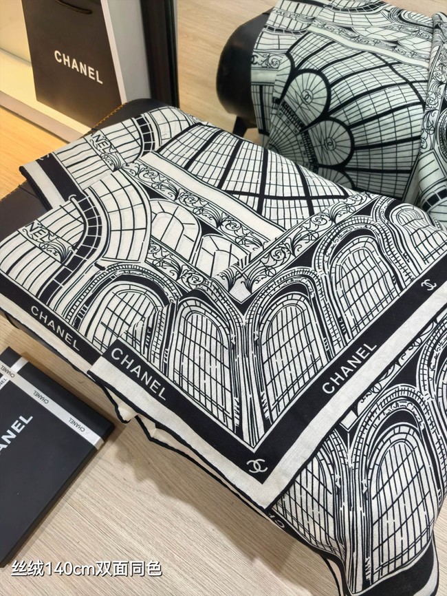 Chanel Shawl Cashmere and Silk Jacquard KY108