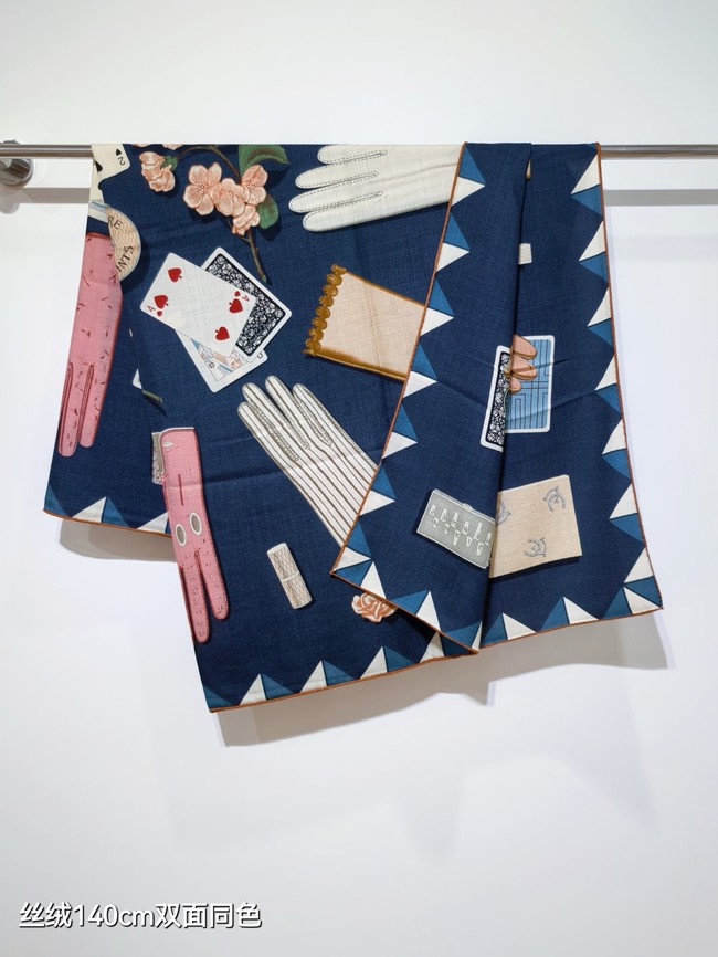 Hermes Shawl Cashmere and Silk Jacquard KY113