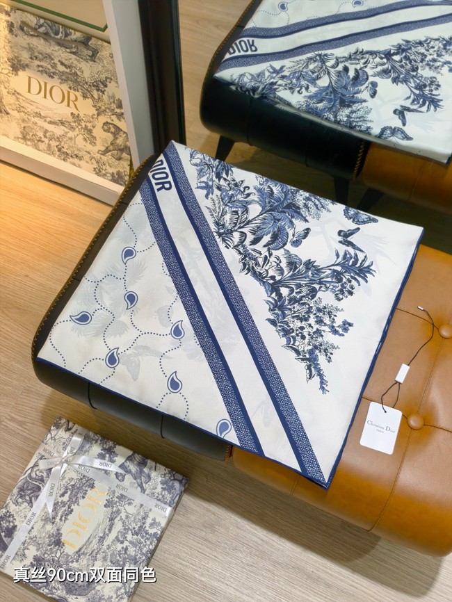 Dior 90 Square Scarf Silk Twill KY147