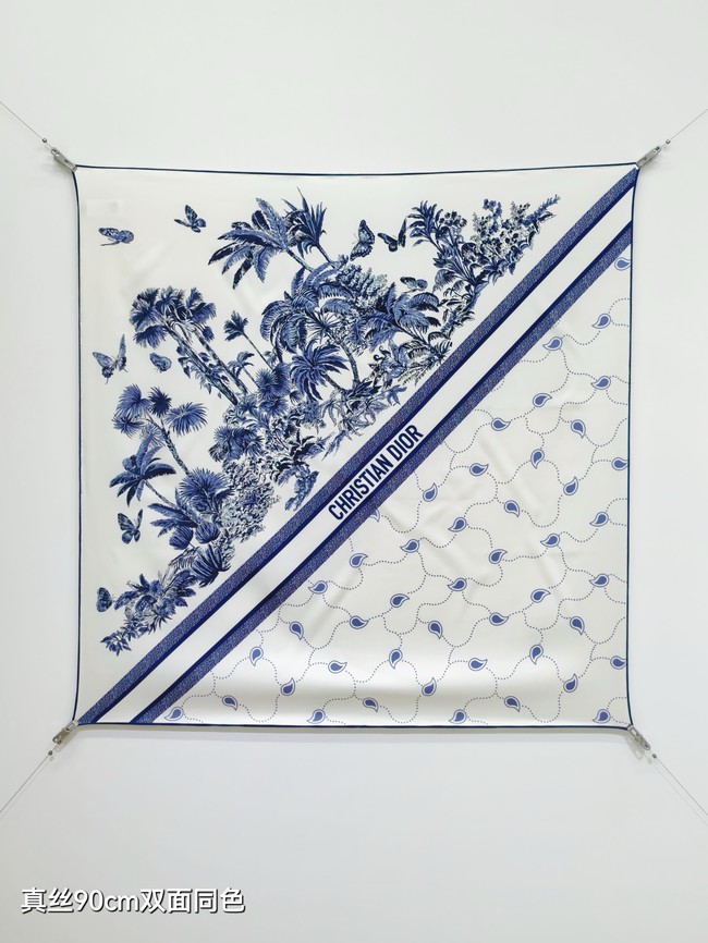Dior 90 Square Scarf Silk Twill KY147