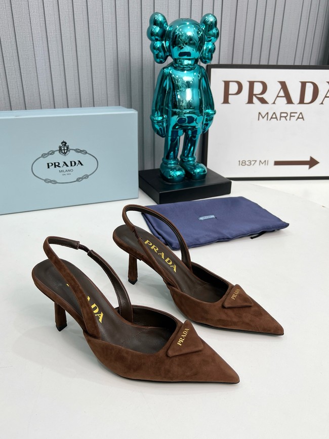 Prada leather slingback pumps 45086-1