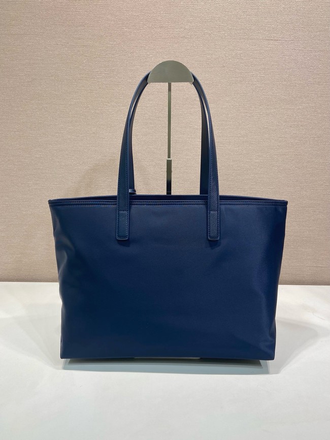 Prada Re-Edition 1978 medium Re-Nylon and Saffiano leather tote bag 1BG555 Baltic Blue
