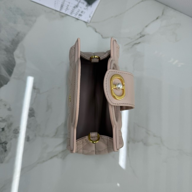 Dior Jolie Top Handle Mini Bag Cannage Lambskin S3123UN pink