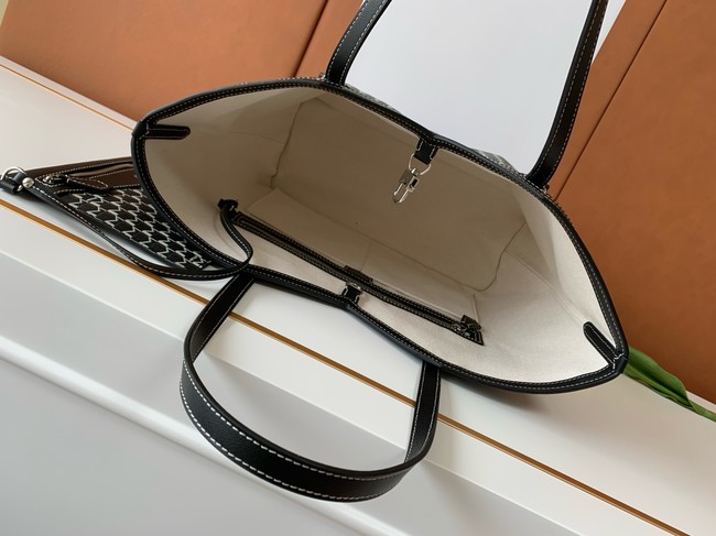 Goyard Calfskin Leather Tote Bag MM M8002 black