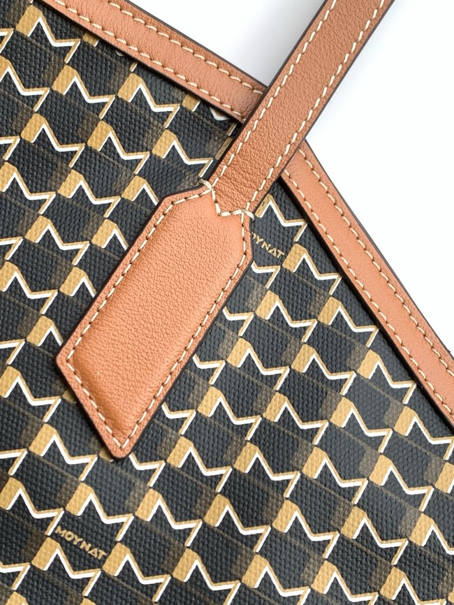 Goyard Calfskin Leather Tote Bag MM M8002 black&brown