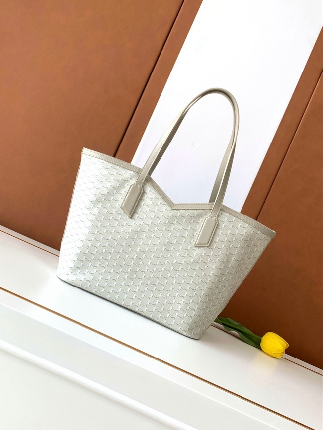 Goyard Calfskin Leather Tote Bag MM M8002 gray
