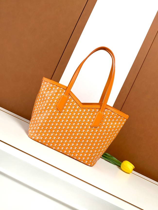 Goyard Calfskin Leather Tote Bag PM M8003 orange
