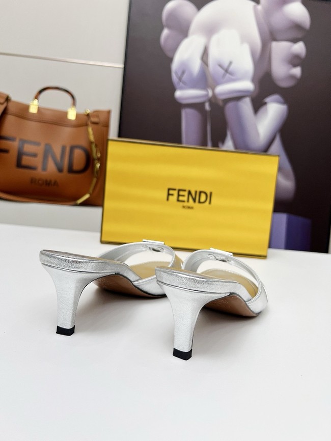FENDI FFold leather mid-heel sandals 8R8538-2