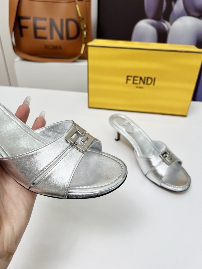 FENDI FFold leather mid-heel sandals 8R8538-2