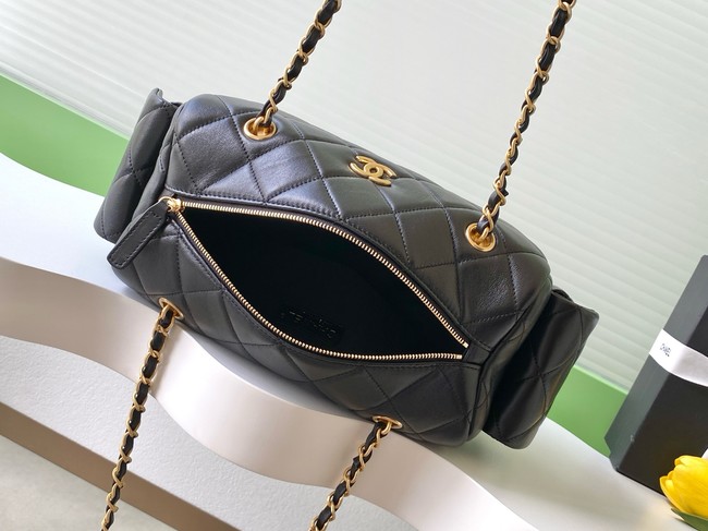 CHANEL Small Bowling Bag Lambskin AS5791 black