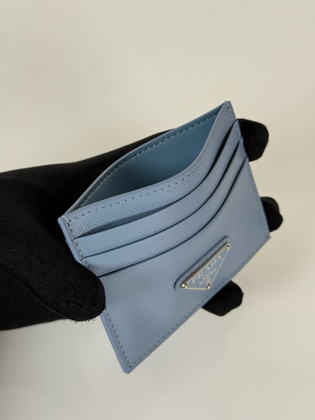 Prada Card Holder 1MC025 blue&Silver