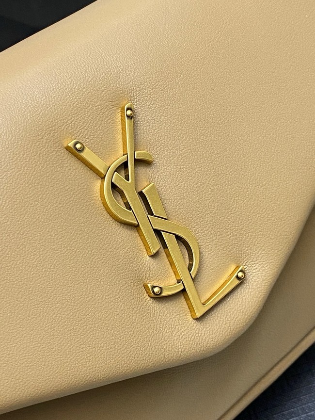 Saint Laurent CALYPSO small in plunged lambskin 734153 CARAMEL COGNAC