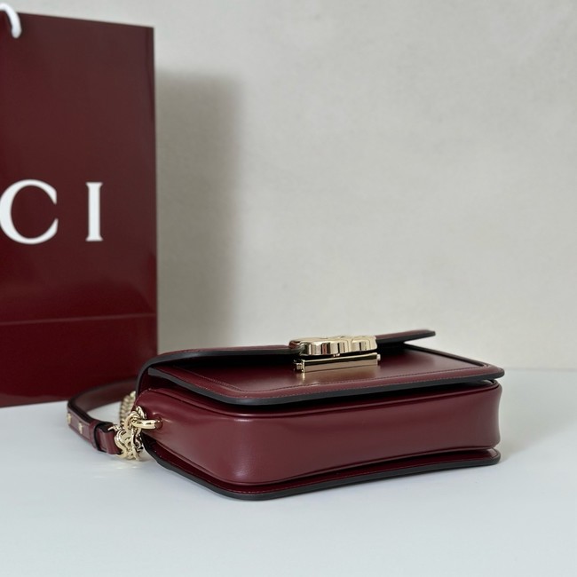 Gucci GG Marmont small shoulder bag 826761 Rosso Ancora red