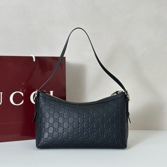 Gucci GG Emblem medium shoulder bag 847449 black
