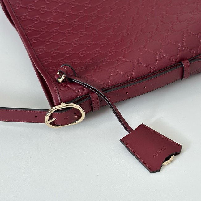 Gucci GG Emblem medium shoulder bag 847452 Rosso Ancora red