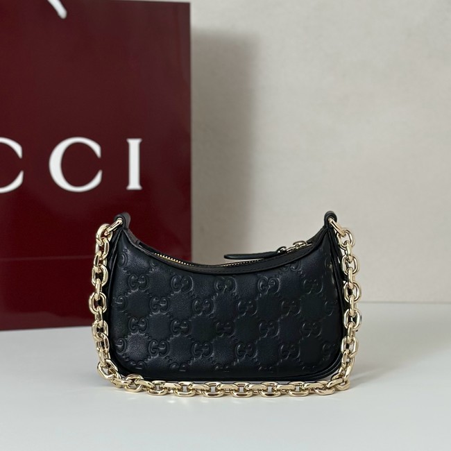 Gucci GG Emblem mini shoulder bag 847091 black