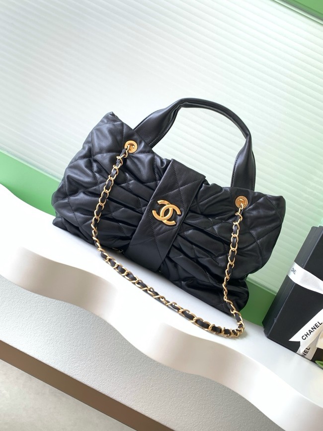 Chanel Shiny Lambskin Bow bag AS5851 black