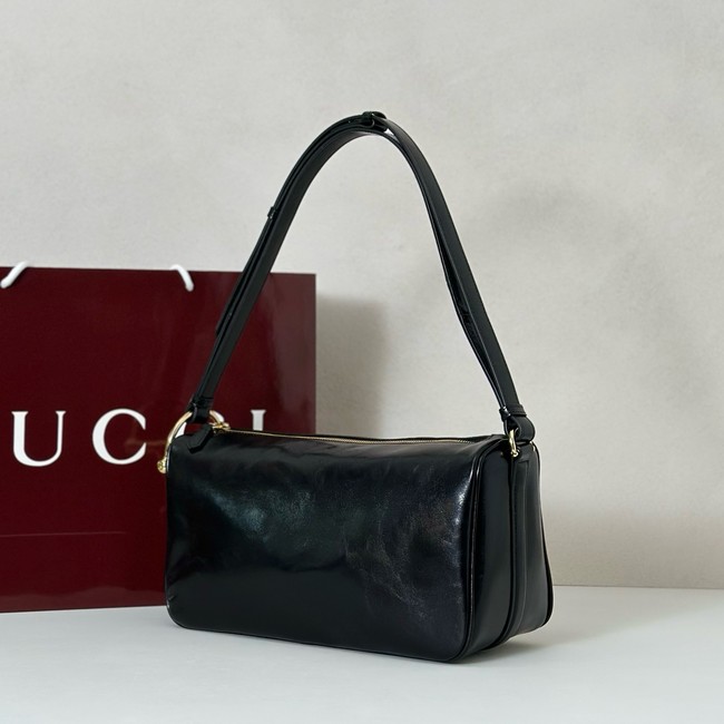 Gucci Half Horsebit medium shoulder bag 860787 BLACK