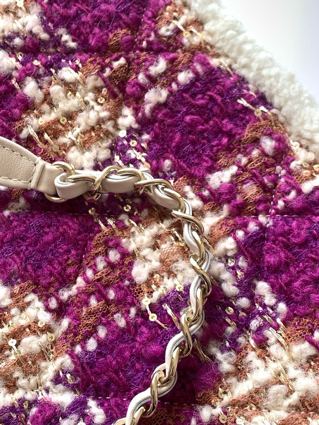 CHANEL Shopping Bag AS5689 white&Purple