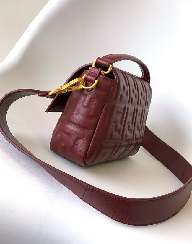 Fendi Baguette Medium Bag 8BR600 burgundy