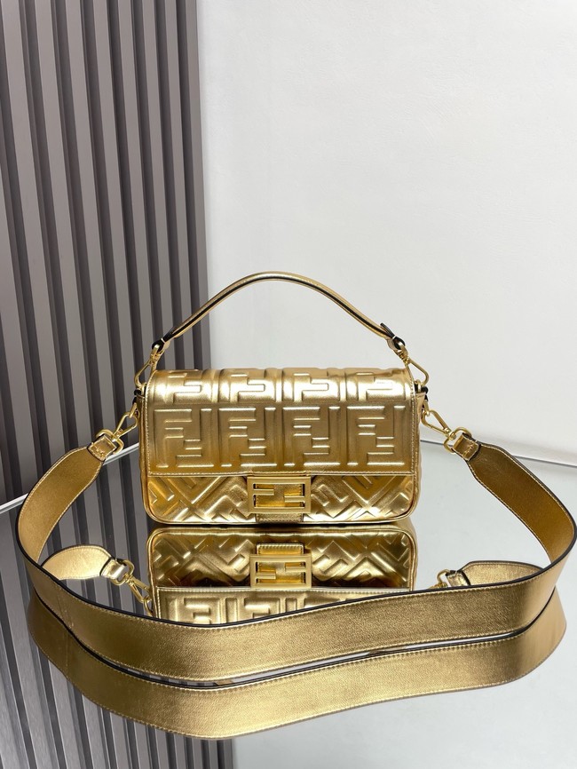 Fendi Baguette Medium Bag 8BR600 gold