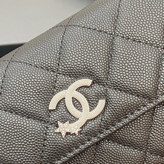 Chanel Long Flap Wallet AP3724 black