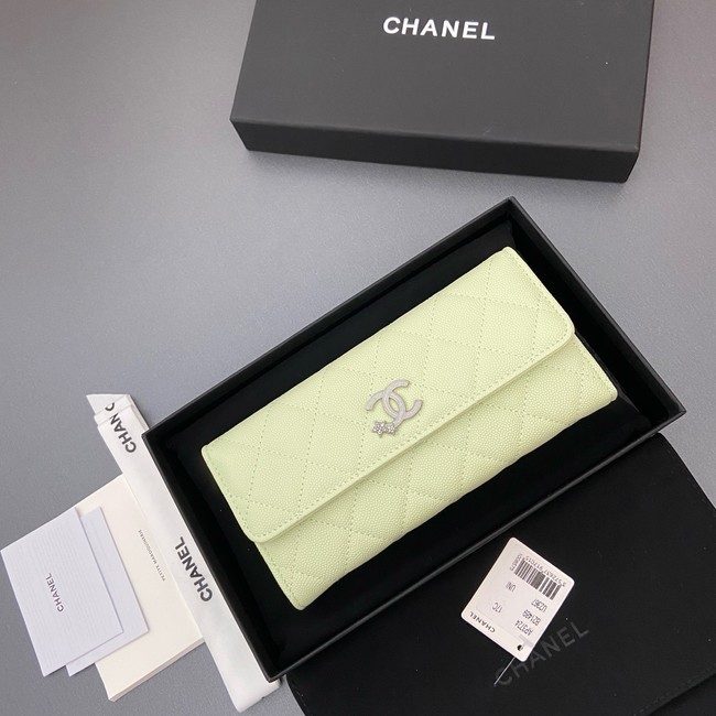 Chanel Long Flap Wallet AP3724 light green