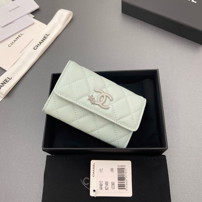 Chanel Flap Card Holder AP4812 Light Blue