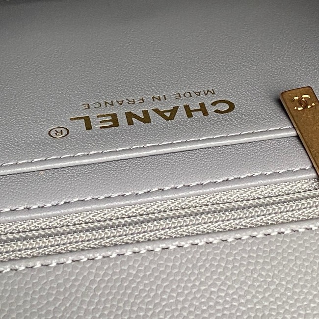 CHANEL Clutch With Chain AS2701 gray&gold Metal