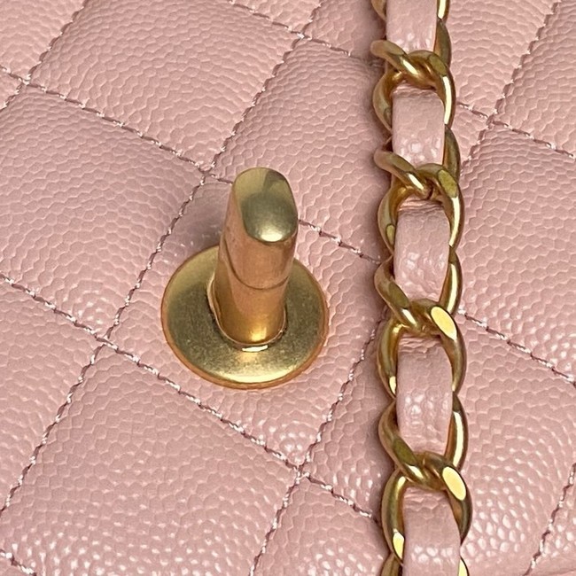 CHANEL Clutch With Chain AS2701 pink&Gold Metal