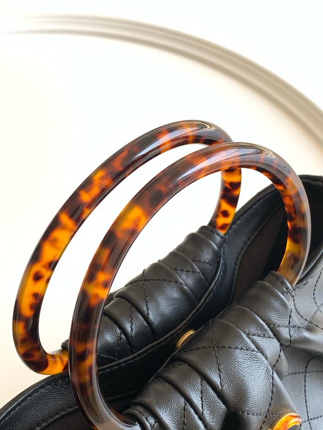 CHANEL Hobo Bag Lambskin AS6010 black