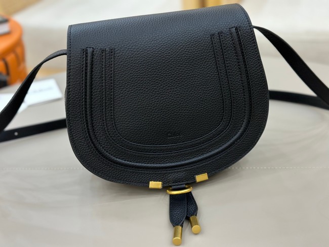 Chloe Grained Calfskin MARCIE saddle bag 31054 black