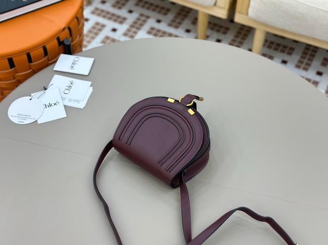 Chloe MARCIE small saddle bag 31053 burgundy