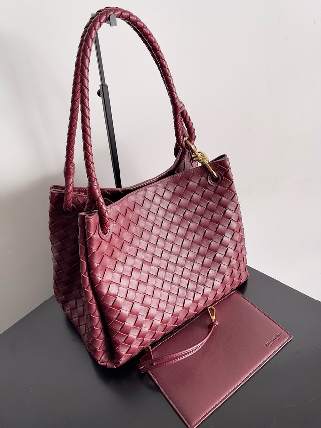Bottega Veneta Parachute 826212 burgundy&Brass finish
