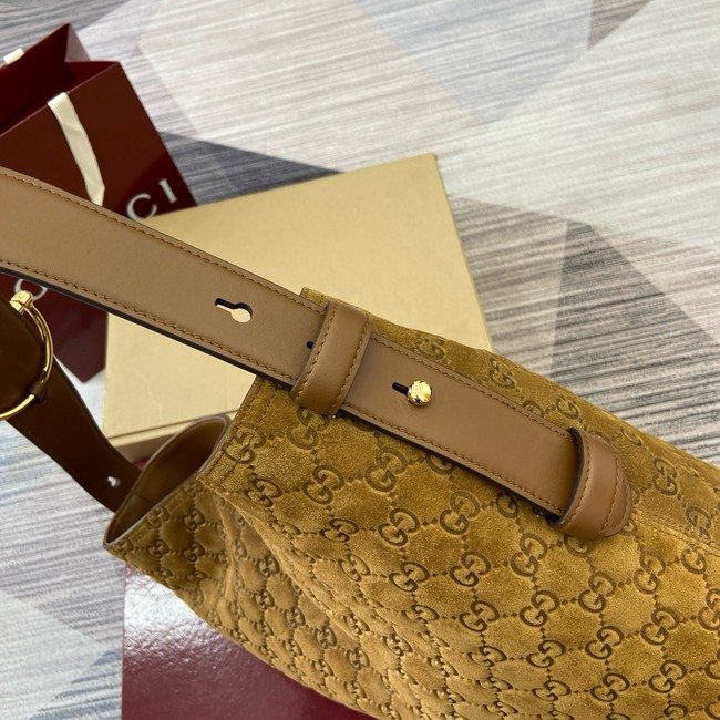 Gucci Beatrix medium tote bag suede 850926 Brown GG