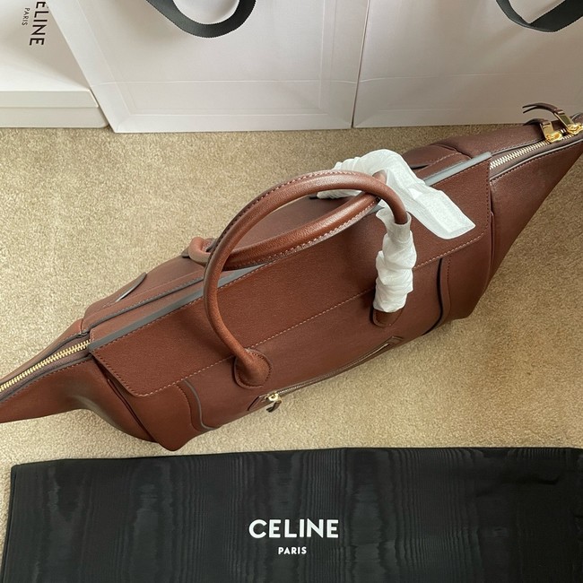 Celine LARGE SMILING NEW LUGGAGE IN LAMBSKIN 123683 brown