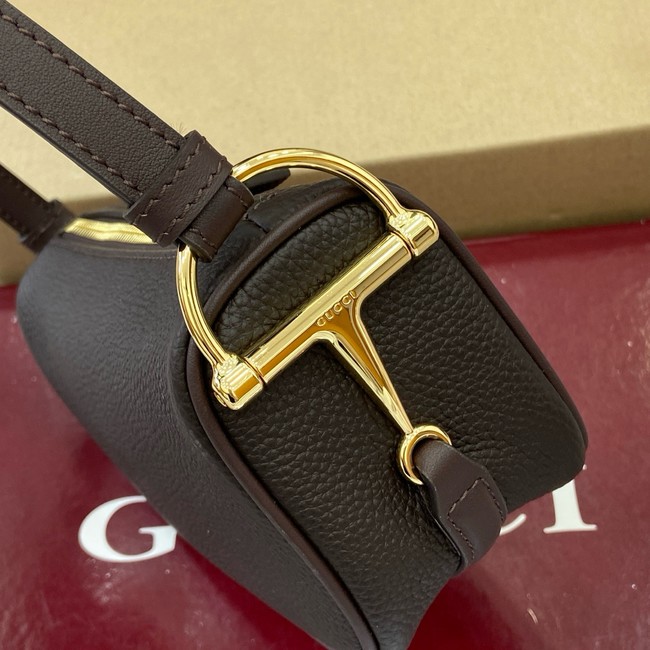 Gucci Half Horsebit mini bag 860784 dark brown