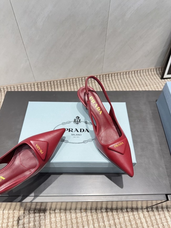 Prada leather slingback pumps 87220-7