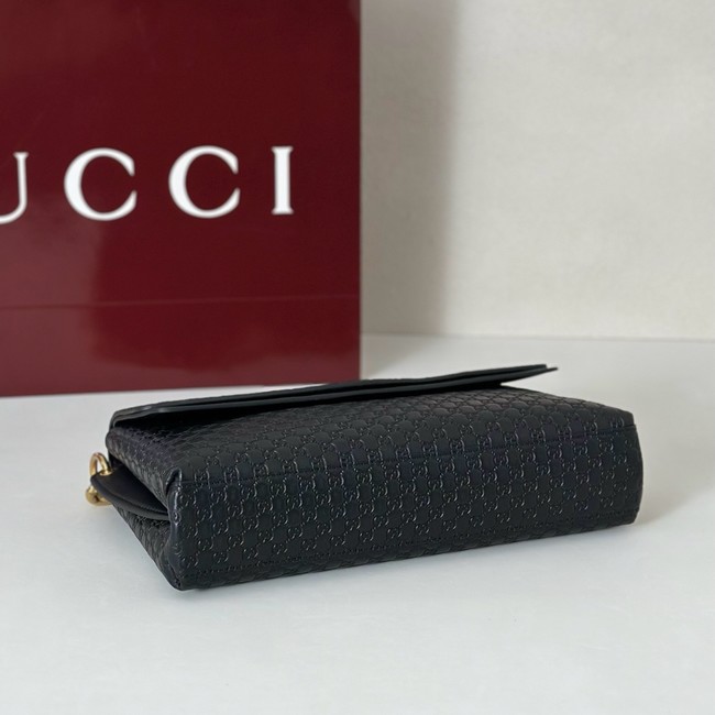 GUCCI Medium shoulder bag with chain 857622 black