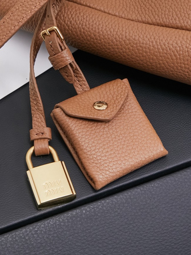 MIUMIU leather Shoulder Bag 5BE098 brown