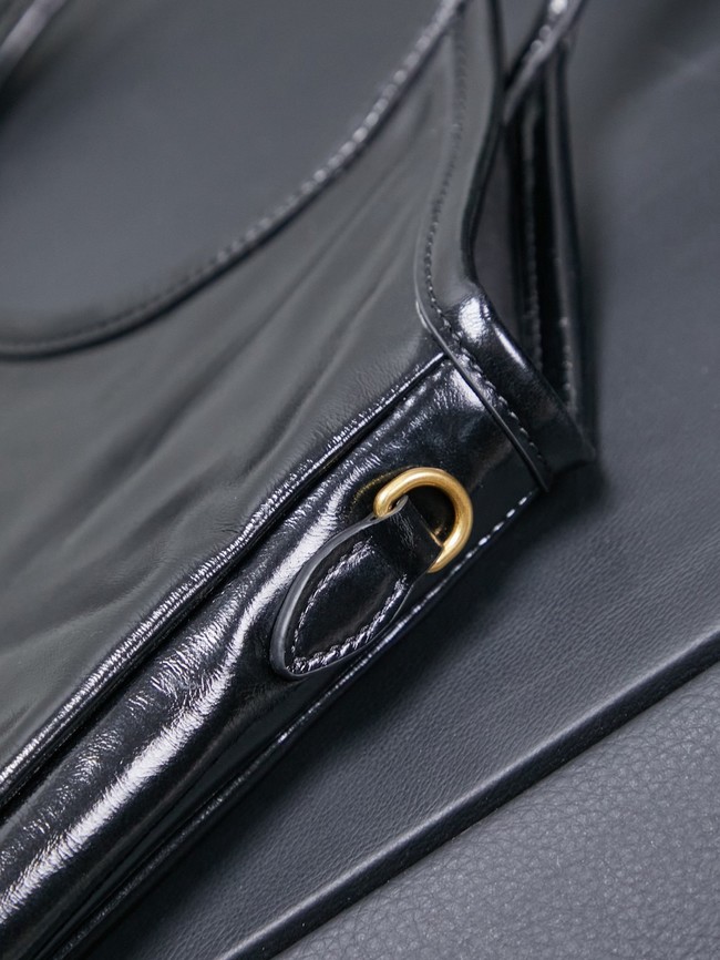 MIUMIU IVY leather handbag 5GB231 black