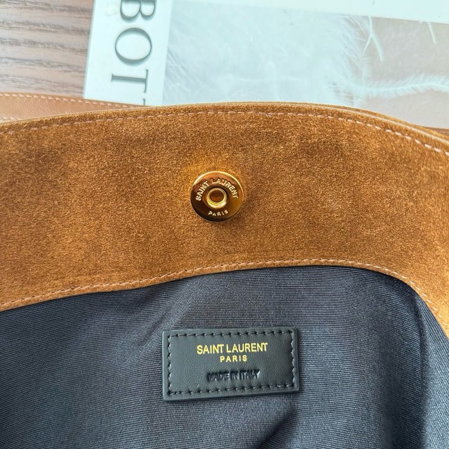 SAINT LAURENT JAMIE SHOPPING IN SUEDE 809824 brown