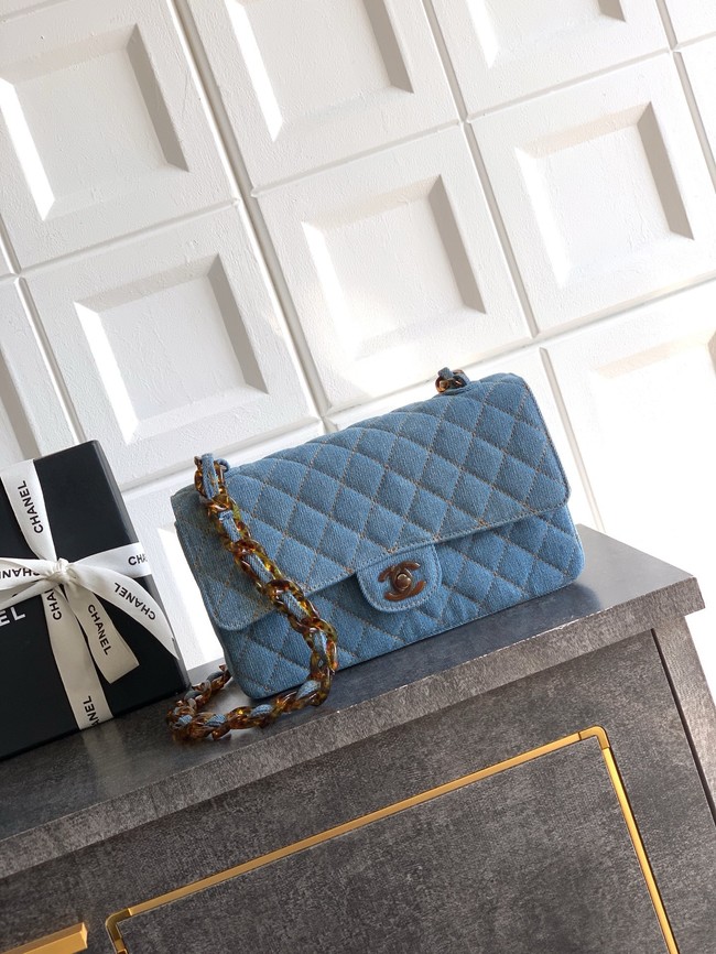 Chanel Flapbag Denim & Gold Metal 1116 Blue