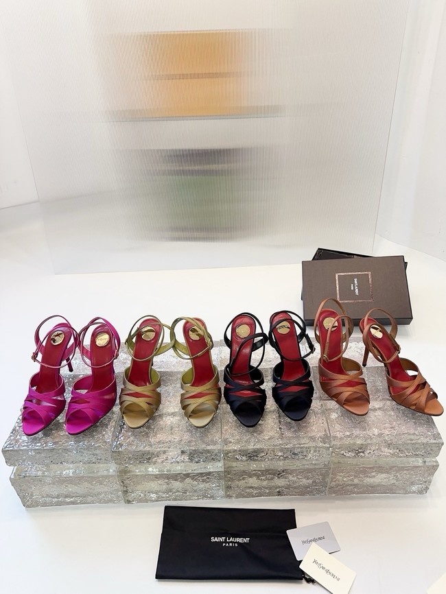 Saint Laurent CHANDELLE sandals in satin crepe 21047-1