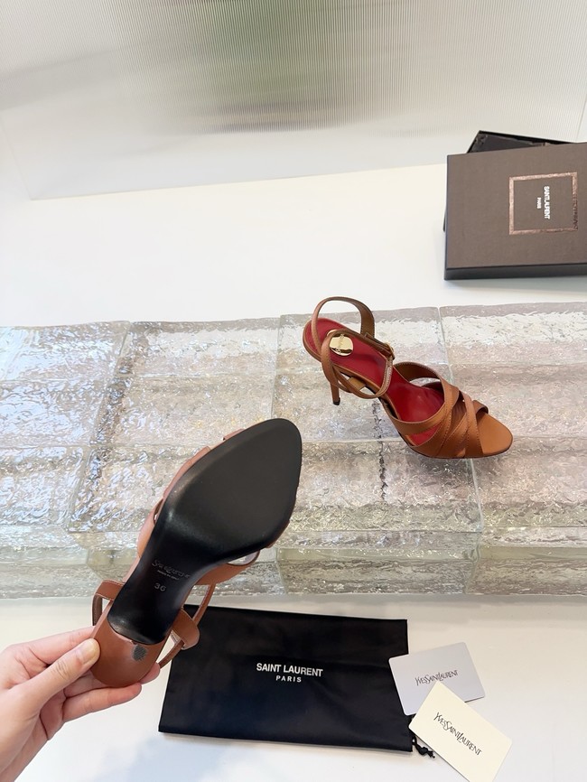 Saint Laurent CHANDELLE sandals in satin crepe 21047-3